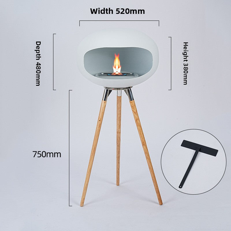 Floor-standing fireplace