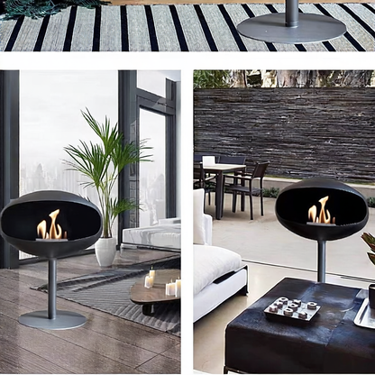 Floor-standing fireplace