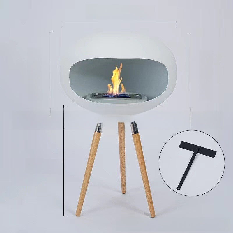 Floor-standing fireplace