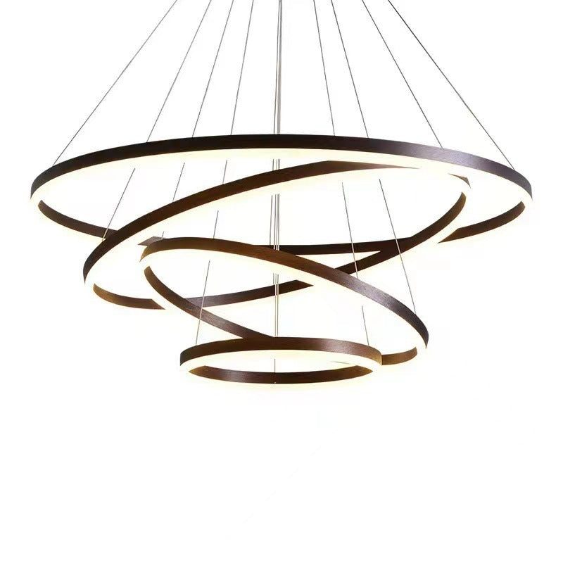 Floor-to-ceiling chandelier in the living room