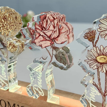 Floral Acrylic Night Light