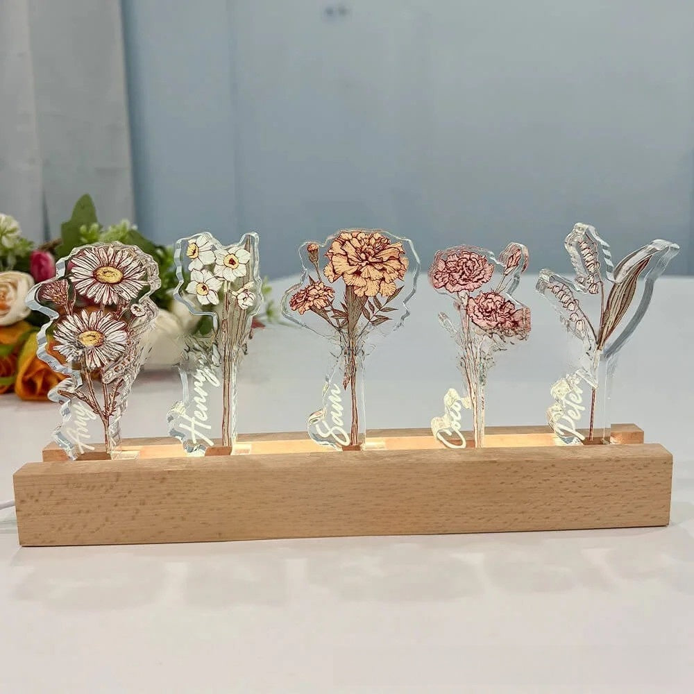 Floral Acrylic Night Light