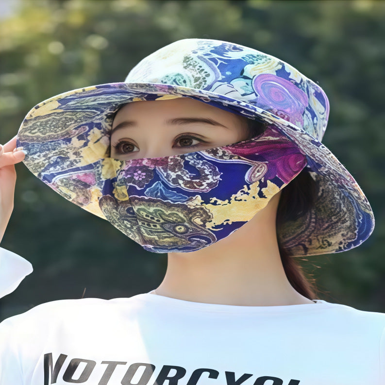 Floral Adjustable Foldable Sun Hat