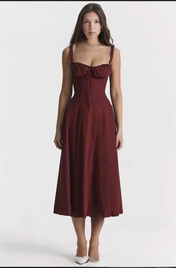 Floral Back Strap Maxi Dress