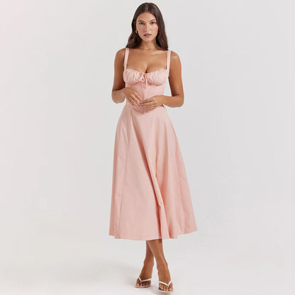 Floral Back Strap Maxi Dress