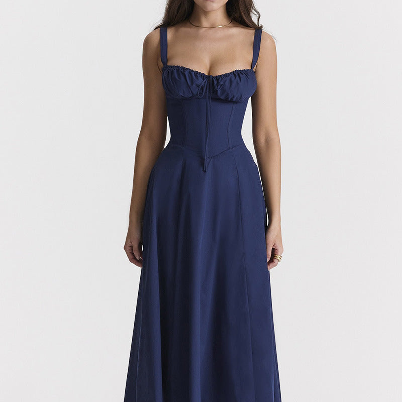 Floral Back Strap Maxi Dress