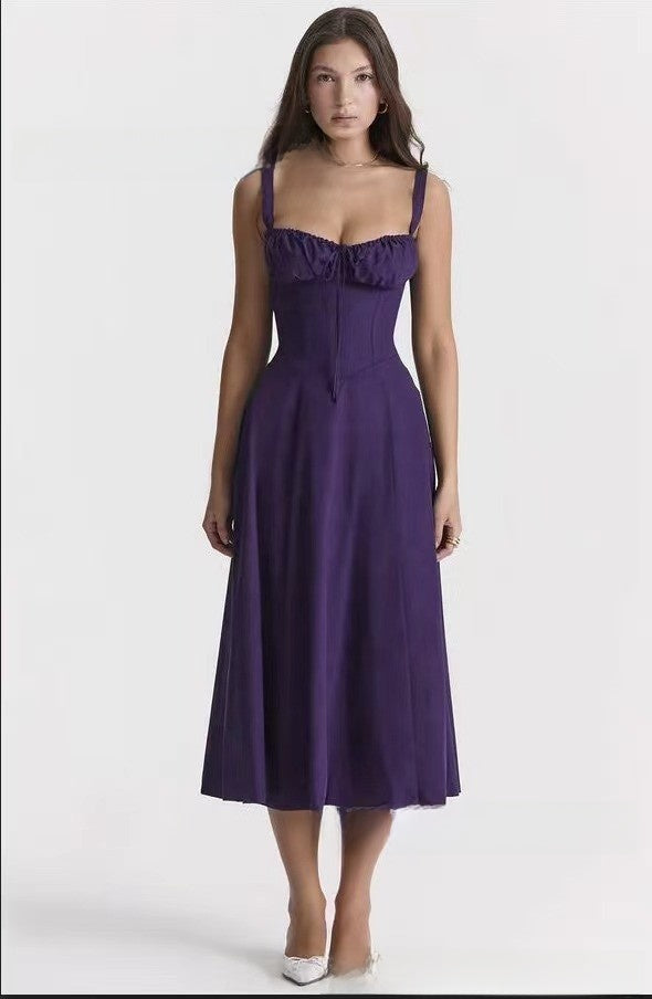Floral Back Strap Maxi Dress