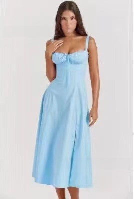Floral Back Strap Maxi Dress