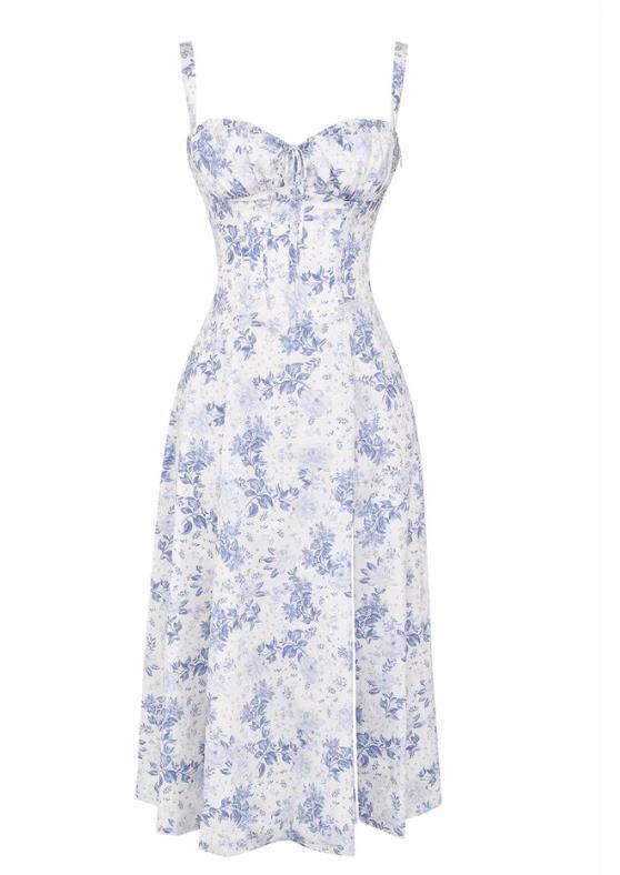 Floral Back Strap Maxi Dress