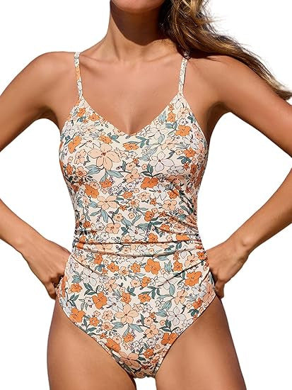 Floral Backless One-Piece Swimsuit