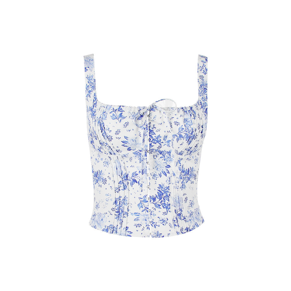Floral Backless Sling Top for Women