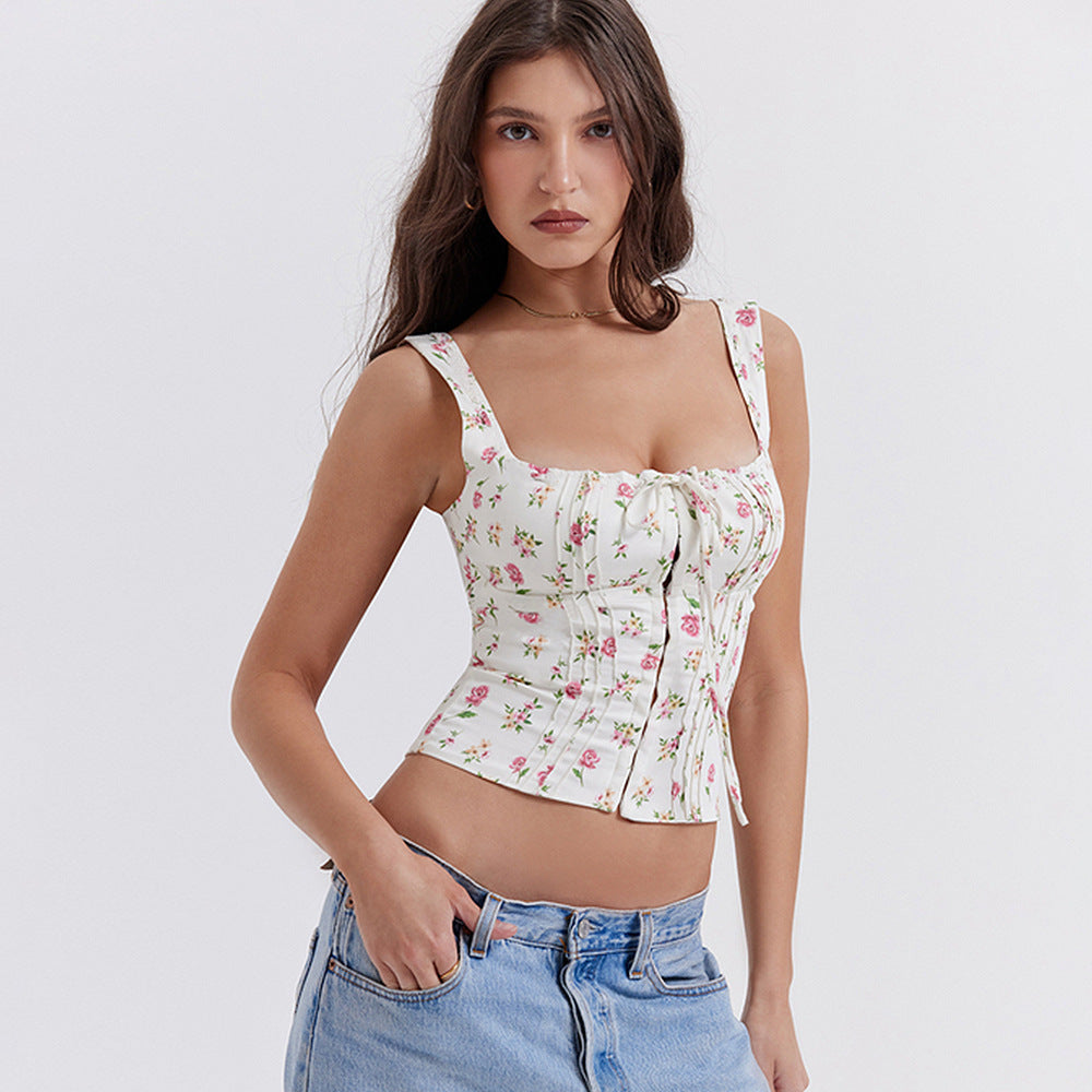 Floral Backless Sling Top for Women