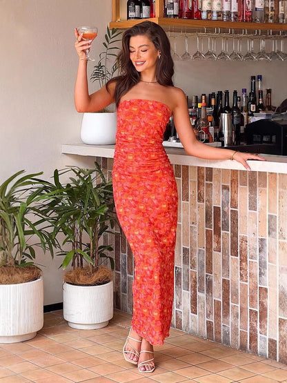 Floral Backless Summer Dress