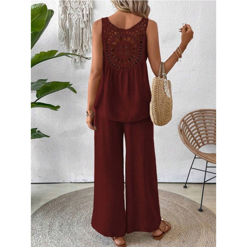 Floral Backless Two-Piece