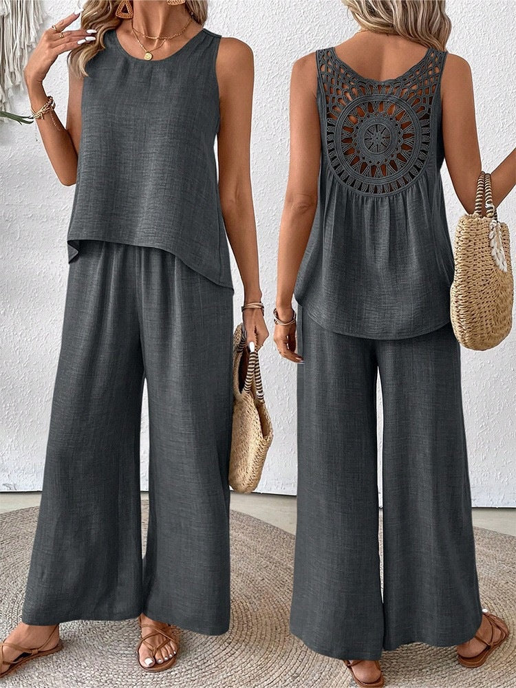 Floral Backless Two-Piece