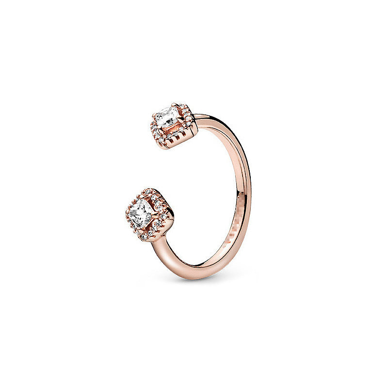 Floral Beaded Open Adjustable Rings