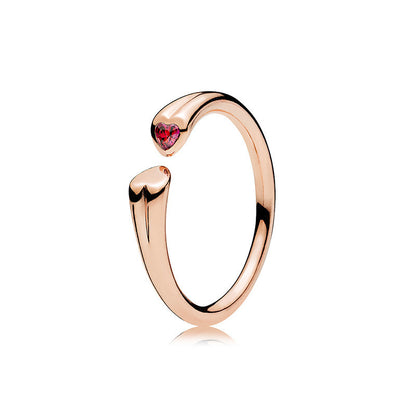 Floral Beaded Open Adjustable Rings