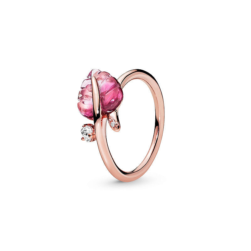 Floral Beaded Open Adjustable Rings