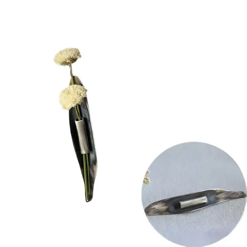 Floral Bouquet Brooch with Flower Holder