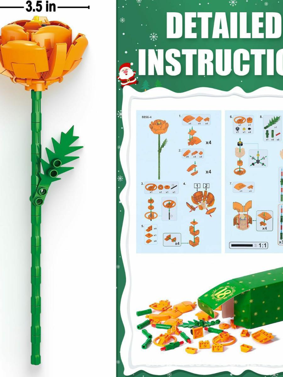 Floral bouquet building block Christmas gift box