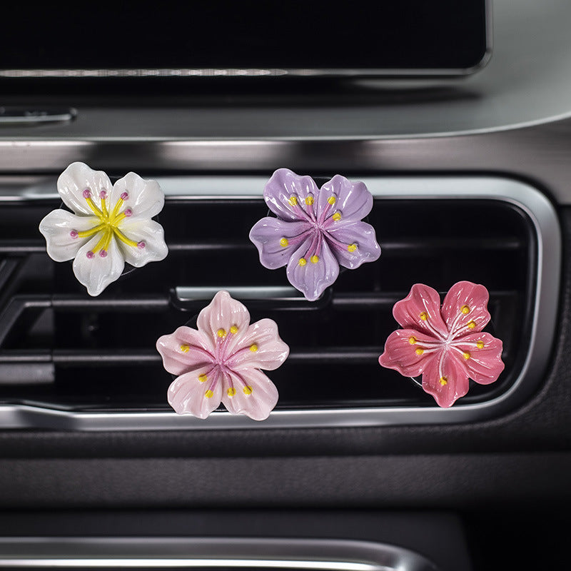 Floral Car Air Freshener Clip with Multiple Scents