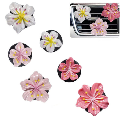Floral Car Air Freshener Clip with Multiple Scents