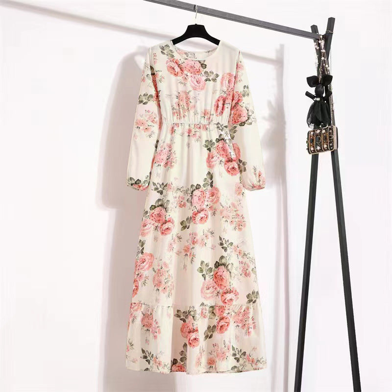 Floral Chiffon Maxi Dress