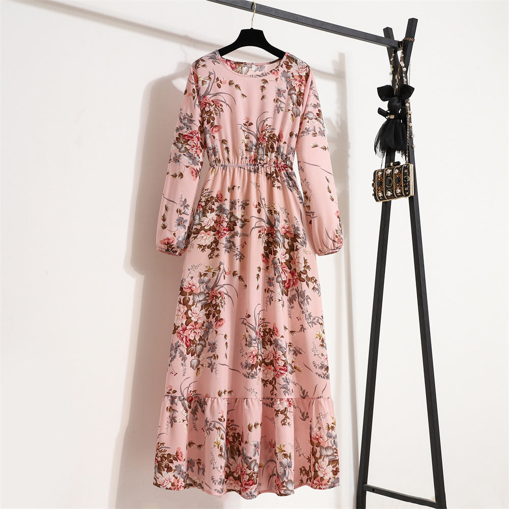 Floral Chiffon Maxi Dress