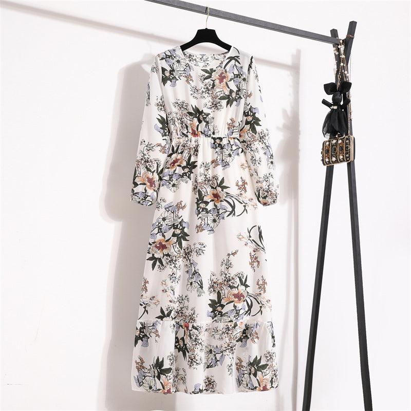 Floral Chiffon Maxi Dress
