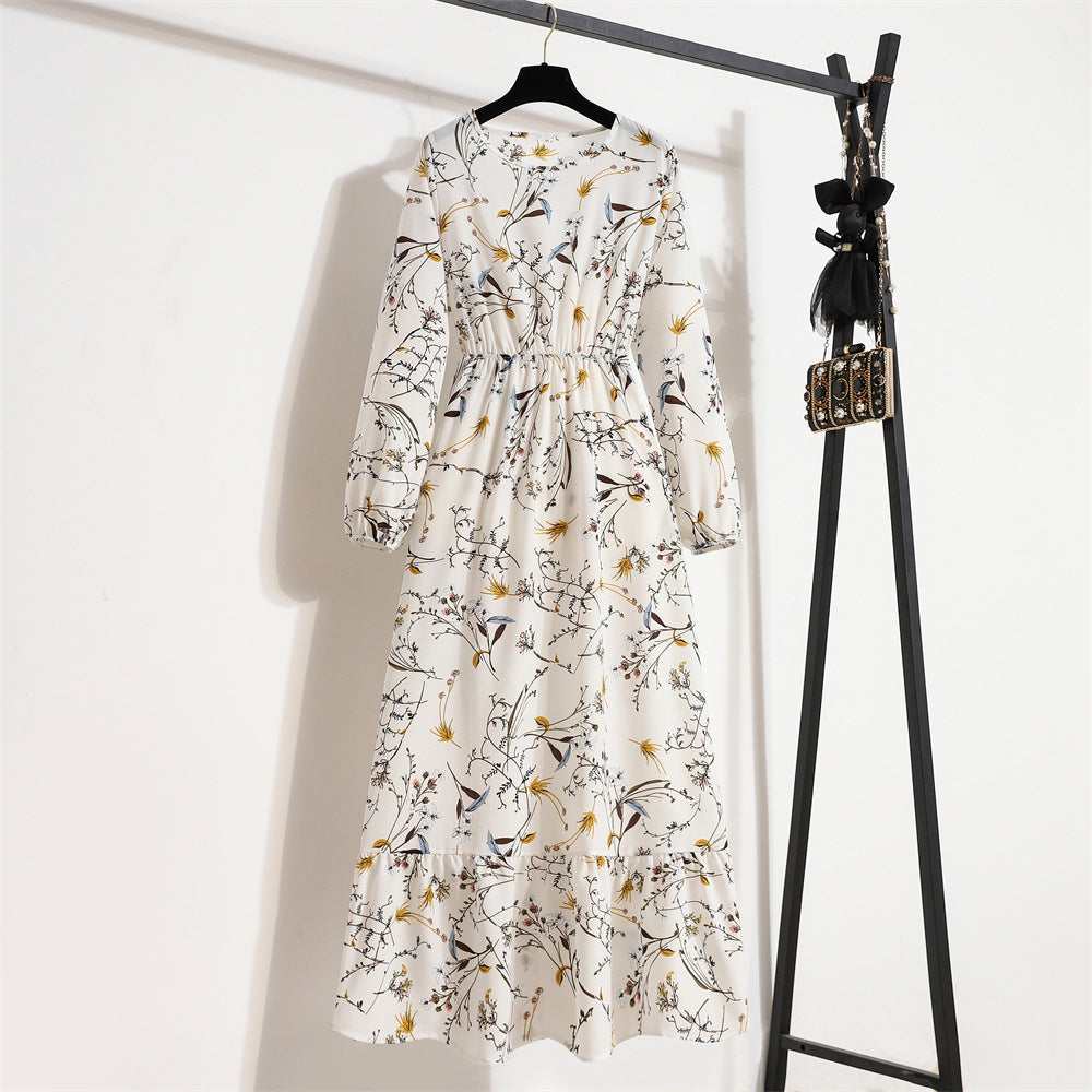 Floral Chiffon Maxi Dress
