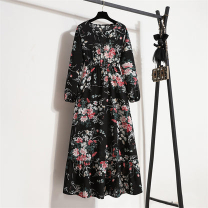 Floral Chiffon Maxi Dress