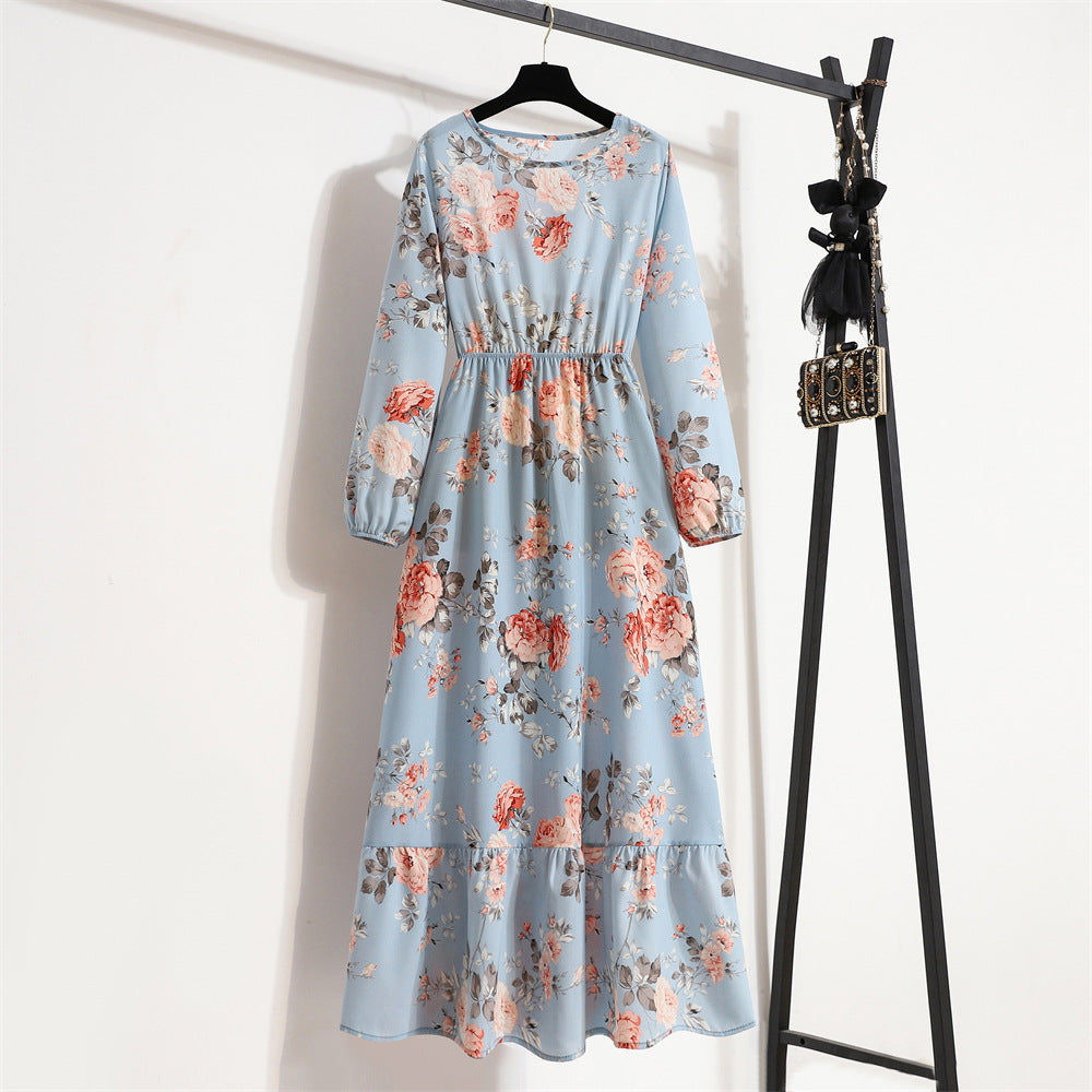 Floral Chiffon Maxi Dress