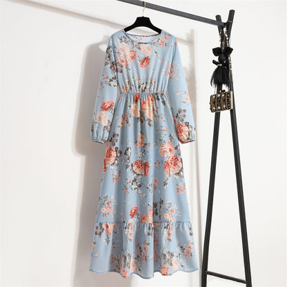 Floral Chiffon Maxi Dress