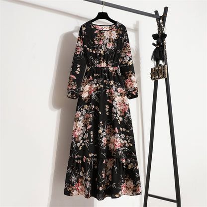 Floral Chiffon Maxi Dress