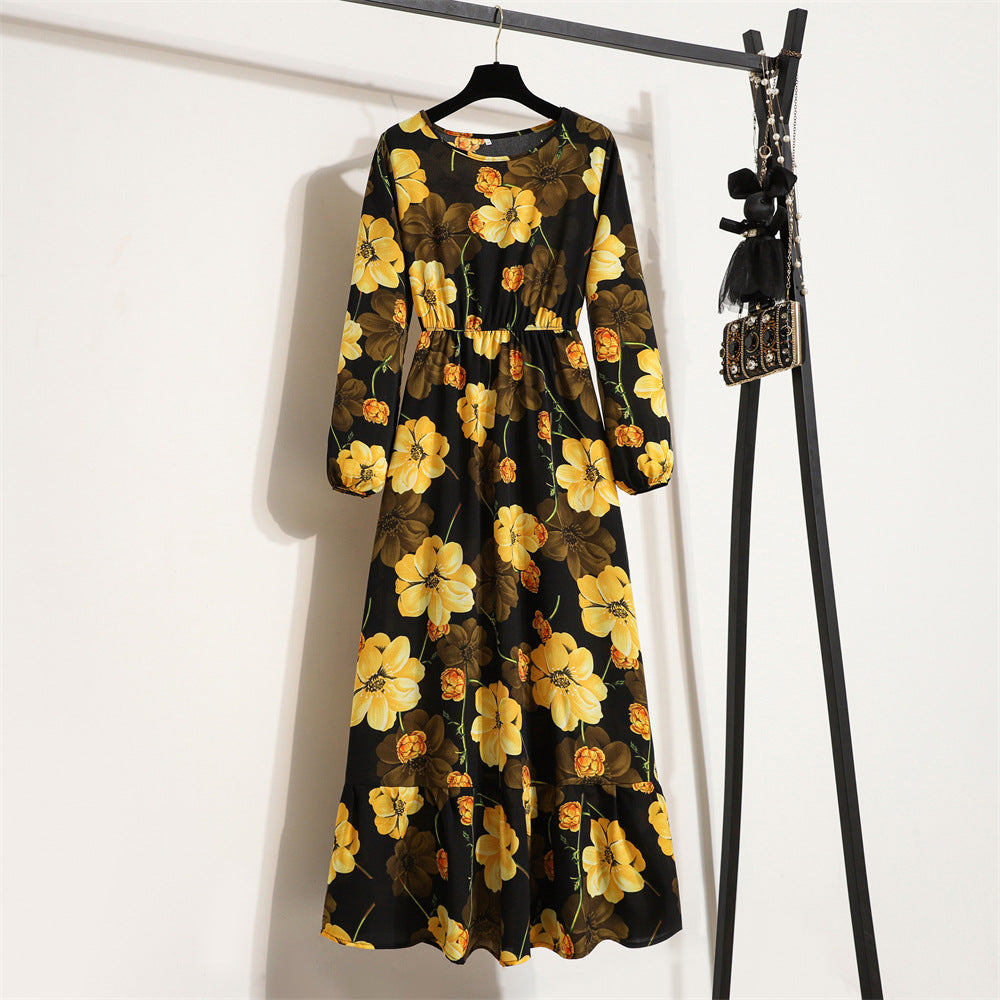 Floral Chiffon Maxi Dress