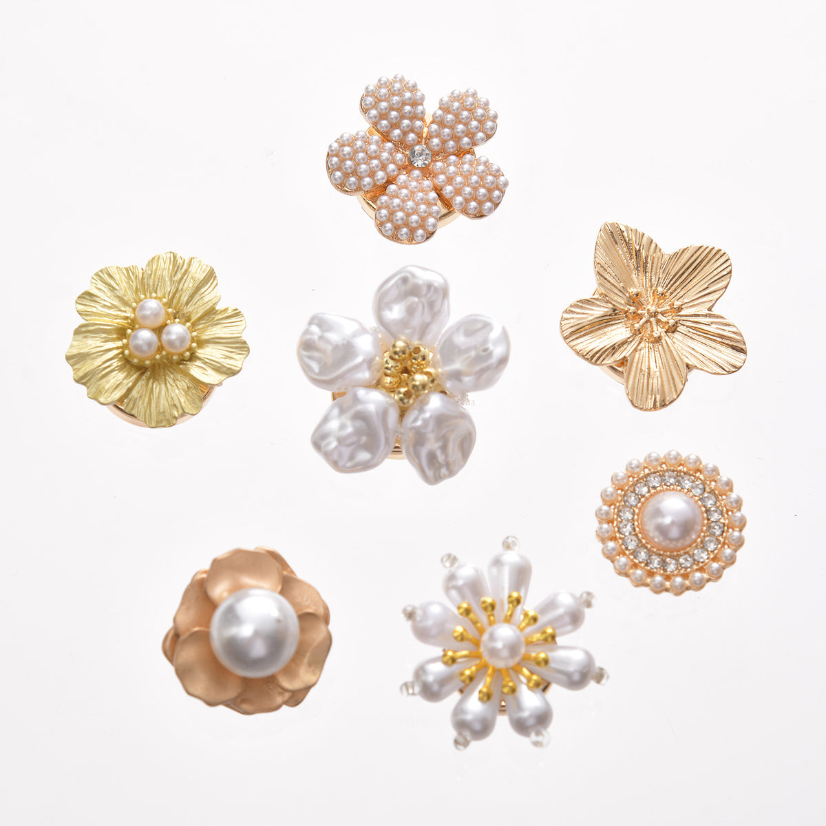 Floral Collar Buttons