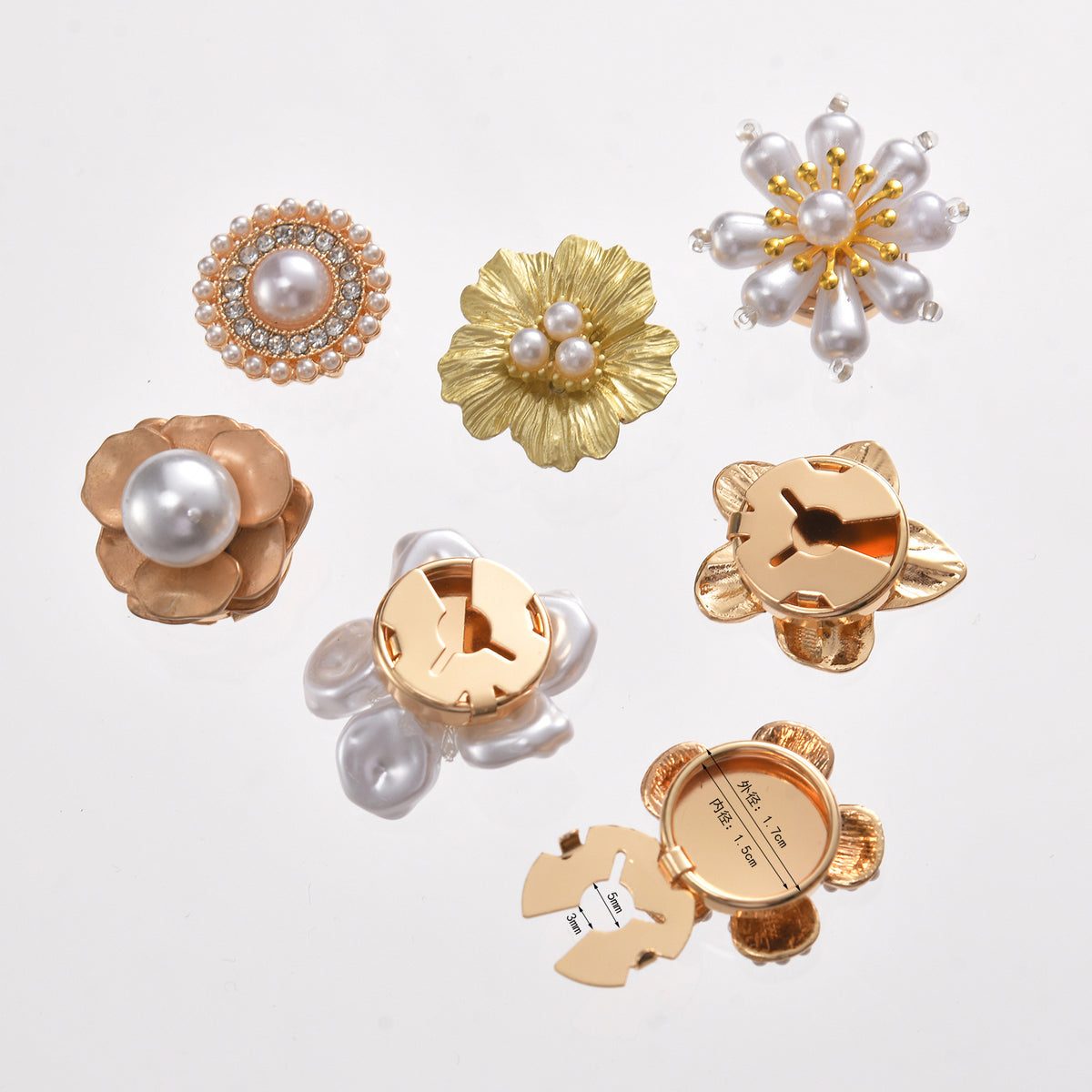 Floral Collar Buttons