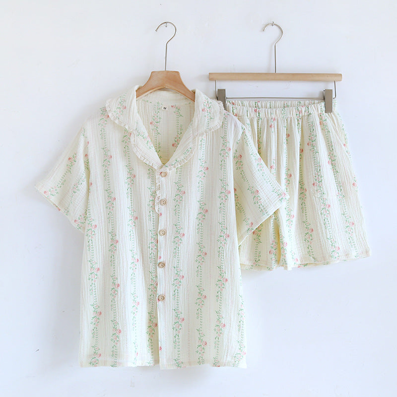 Floral Cotton Pajama Set for Women