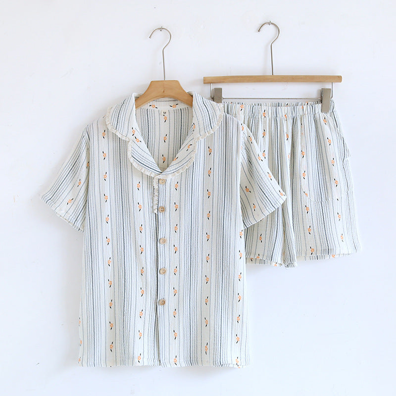 Floral Cotton Pajama Set for Women