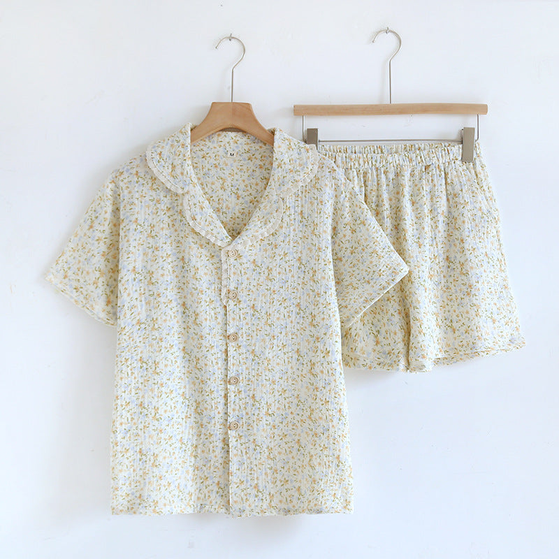 Floral Cotton Pajama Set for Women