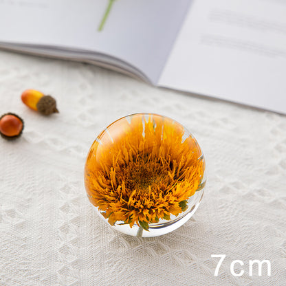 Floral Crystal Ball Ornament Gift