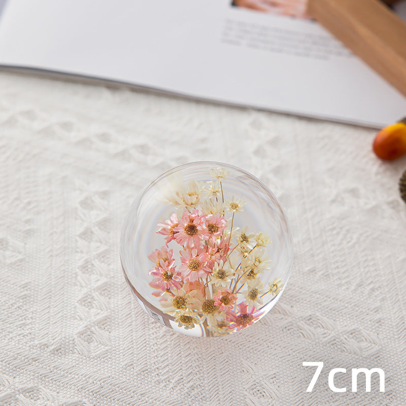 Floral Crystal Ball Ornament Gift
