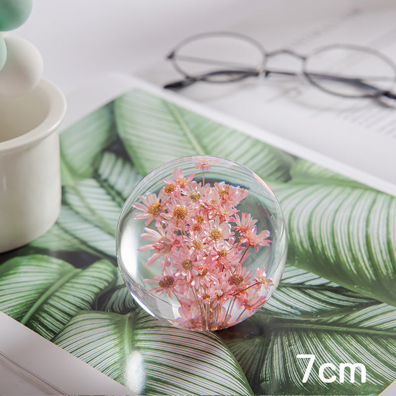 Floral Crystal Ball Ornament Gift