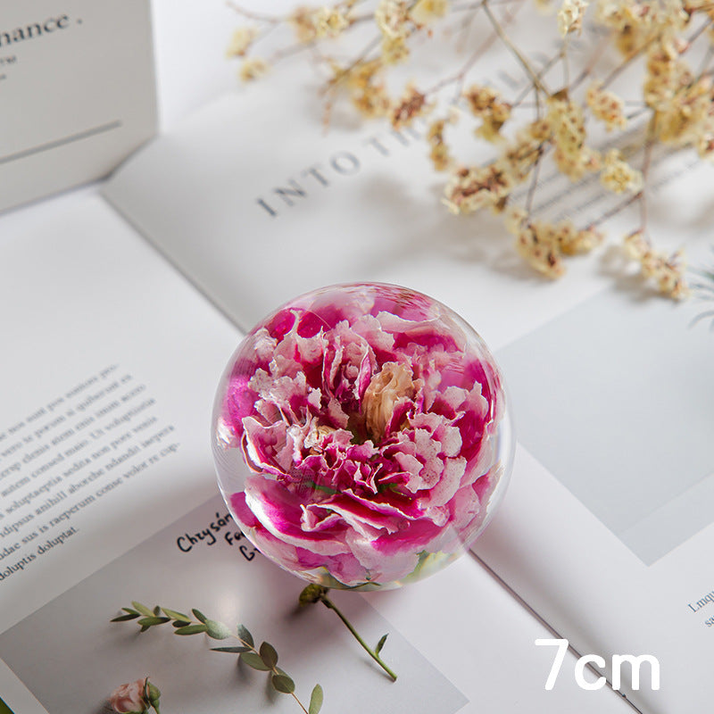 Floral Crystal Ball Ornament Gift