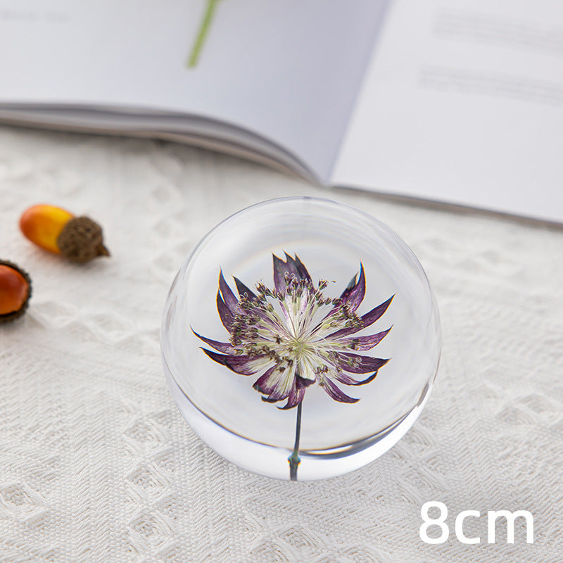 Floral Crystal Ball Ornament Gift