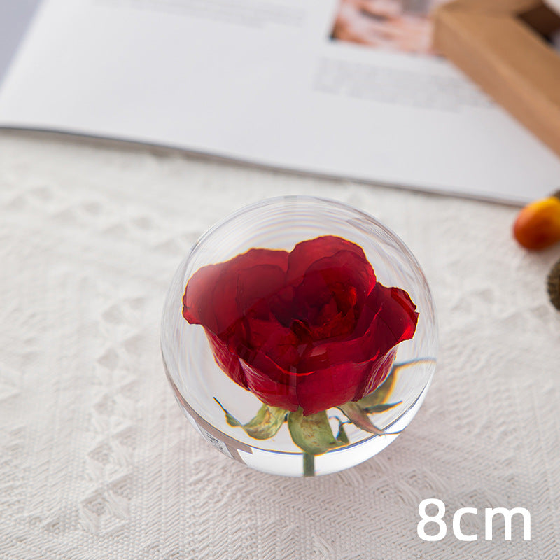 Floral Crystal Ball Ornament Gift