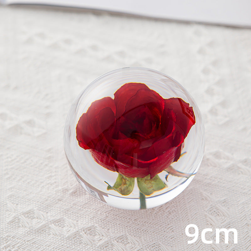 Floral Crystal Ball Ornament Gift