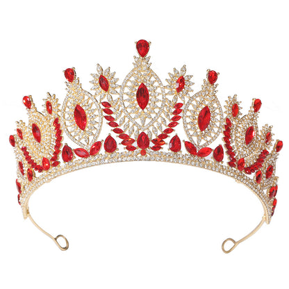 Floral Crystal Crown Headpiece
