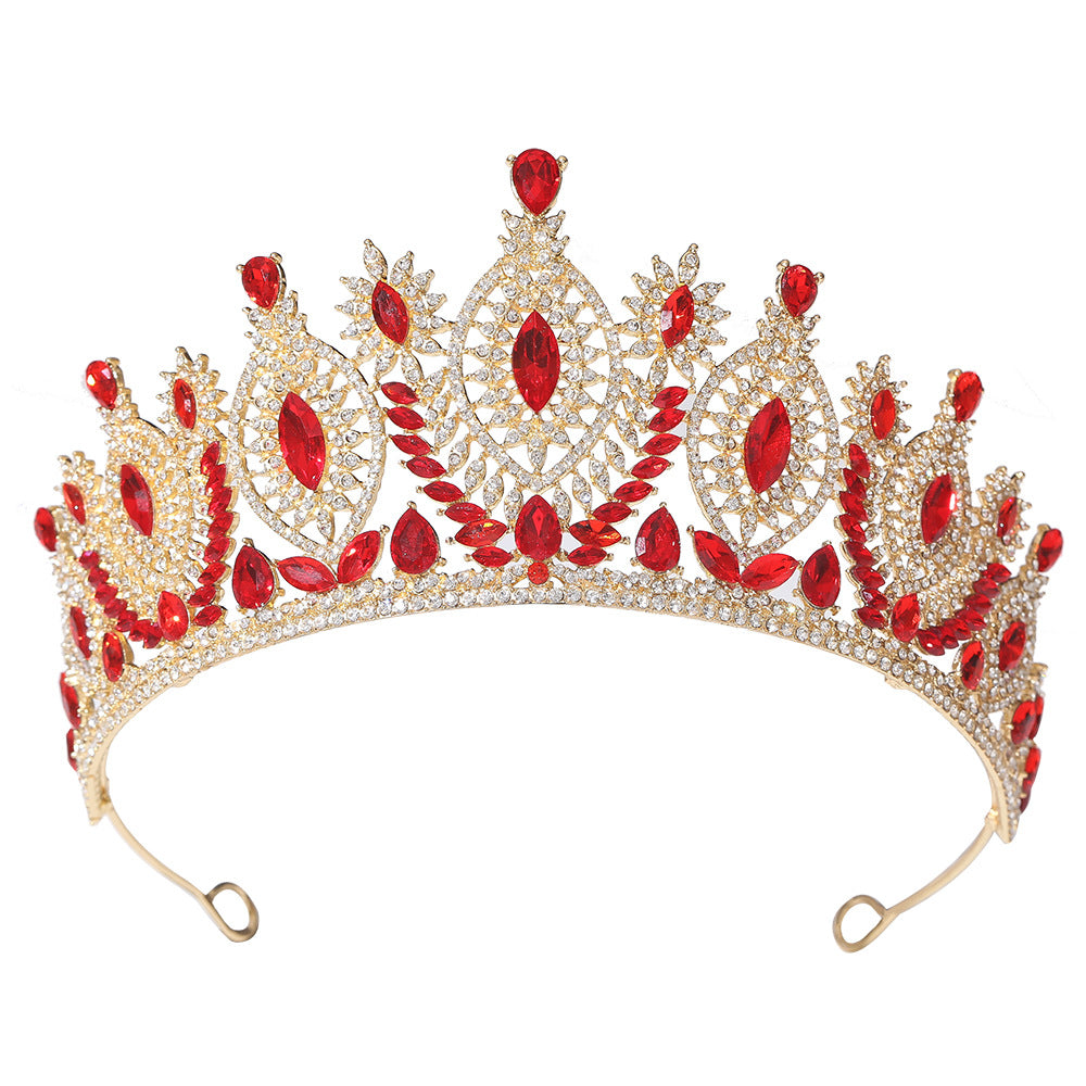 Floral Crystal Crown Headpiece