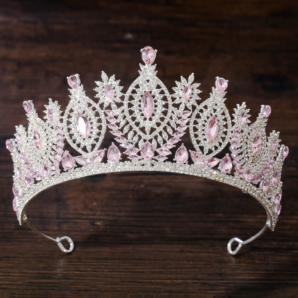 Floral Crystal Crown Headpiece